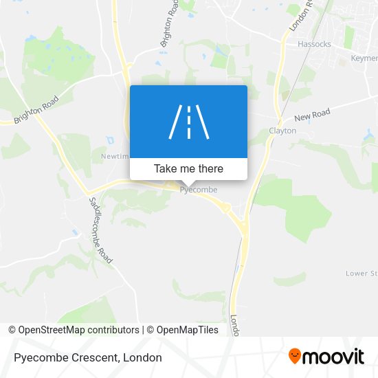 Pyecombe Crescent map