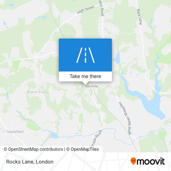 Rocks Lane map