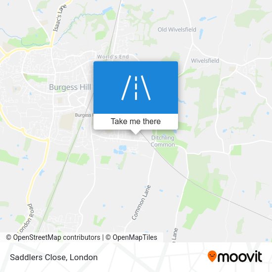 Saddlers Close map