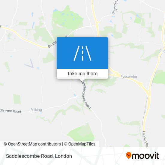 Saddlescombe Road map