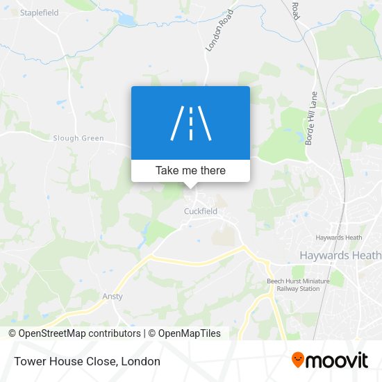 Tower House Close map