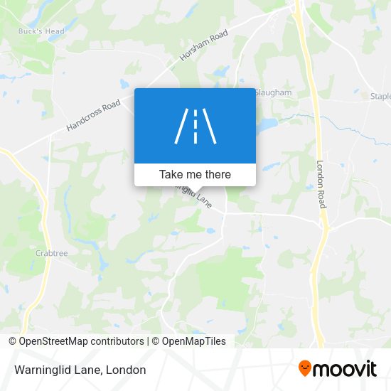 Warninglid Lane map