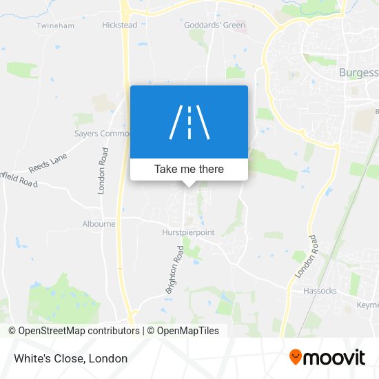 White's Close map