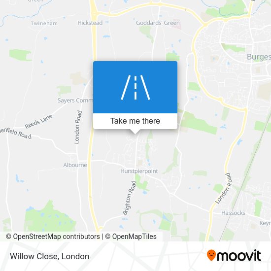 Willow Close map