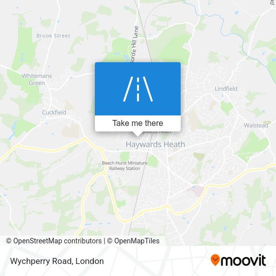 Wychperry Road map