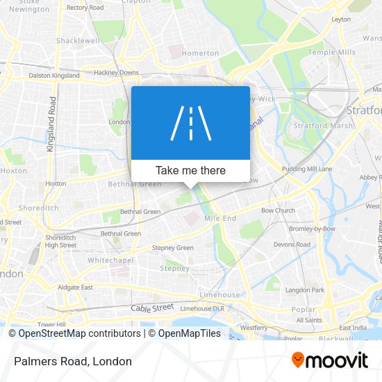 Palmers Road map