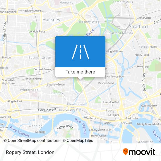 Ropery Street map