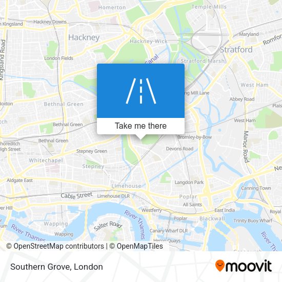 Southern Grove map