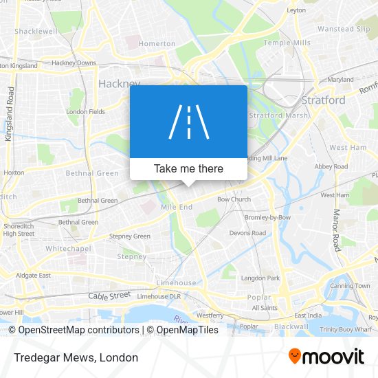 Tredegar Mews map