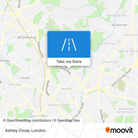 Ashley Close map