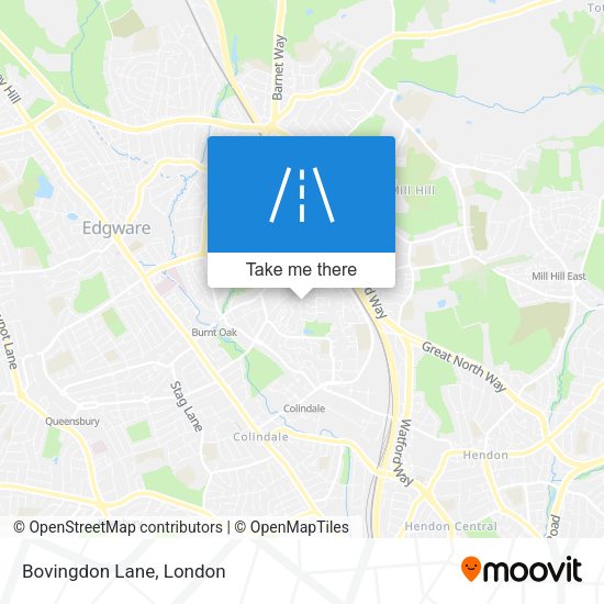 Bovingdon Lane map