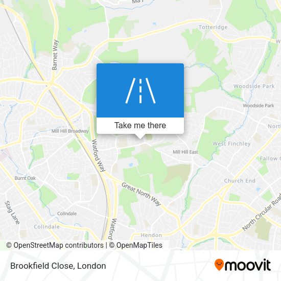 Brookfield Close map