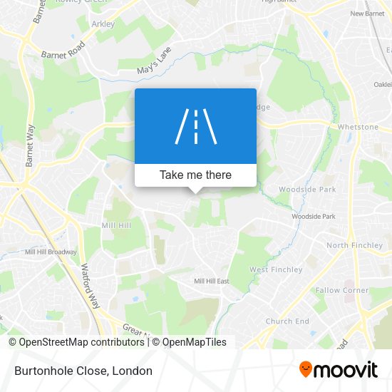 Burtonhole Close map