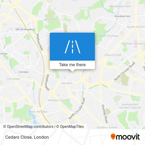 Cedars Close map