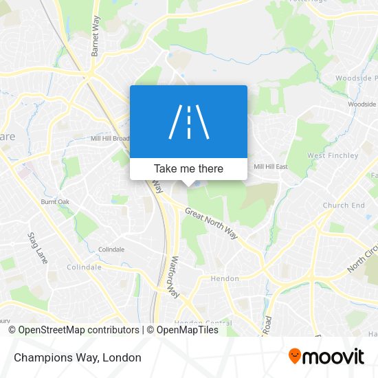 Champions Way map