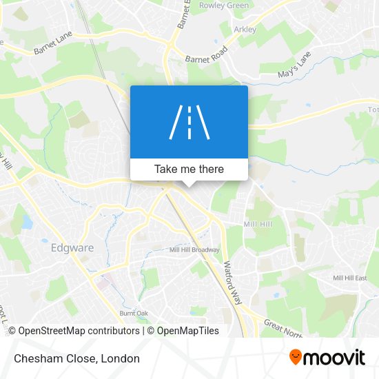 Chesham Close map