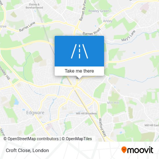 Croft Close map