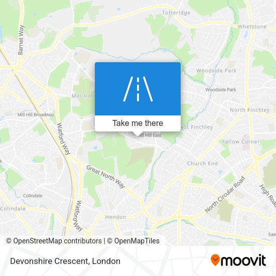 Devonshire Crescent map