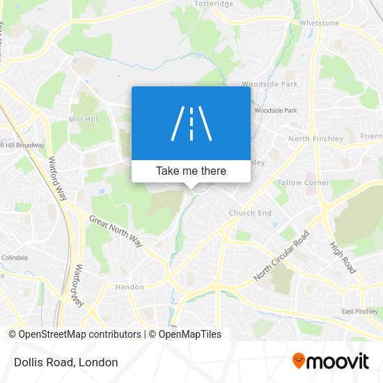 Dollis Road map