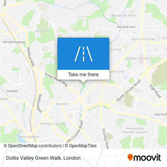 Dollis Valley Green Walk map