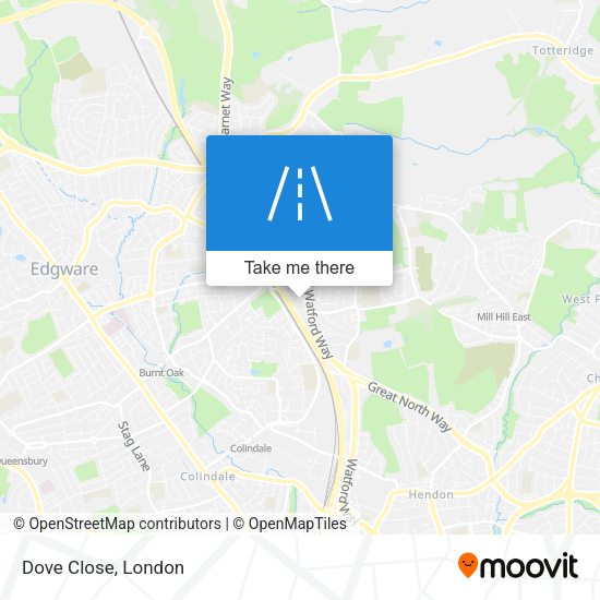 Dove Close map