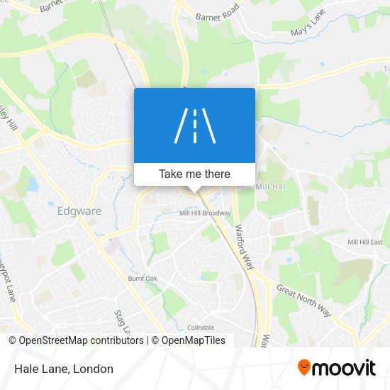Hale Lane map