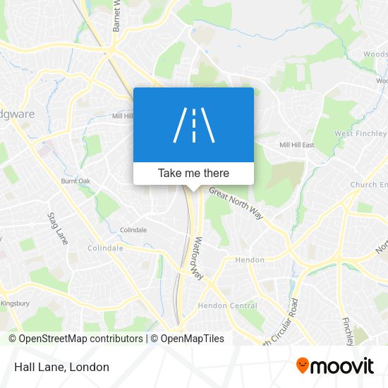 Hall Lane map