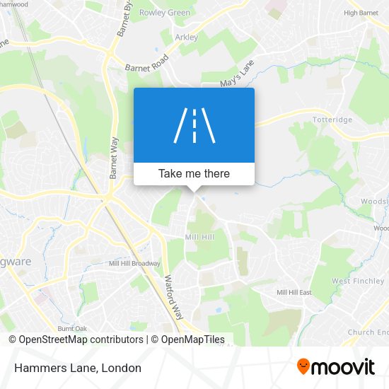 Hammers Lane map