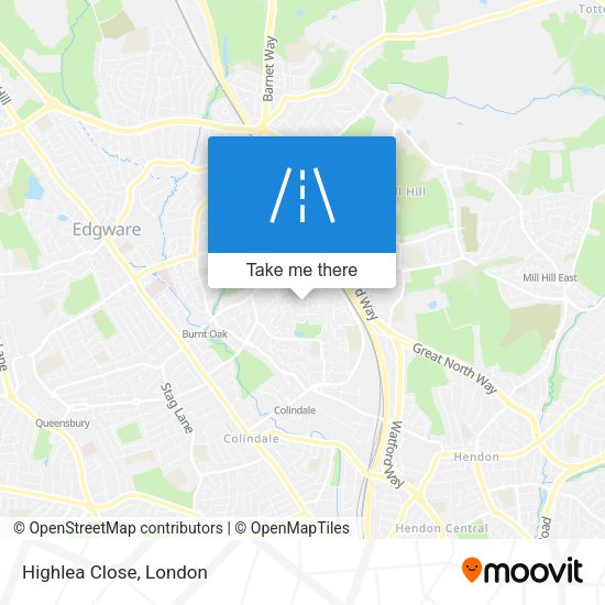 Highlea Close map