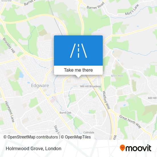 Holmwood Grove map