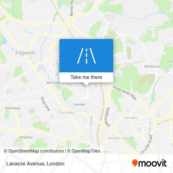 Lanacre Avenue map
