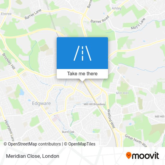 Meridian Close map