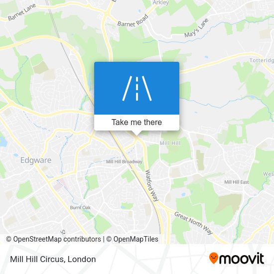 Mill Hill Circus map