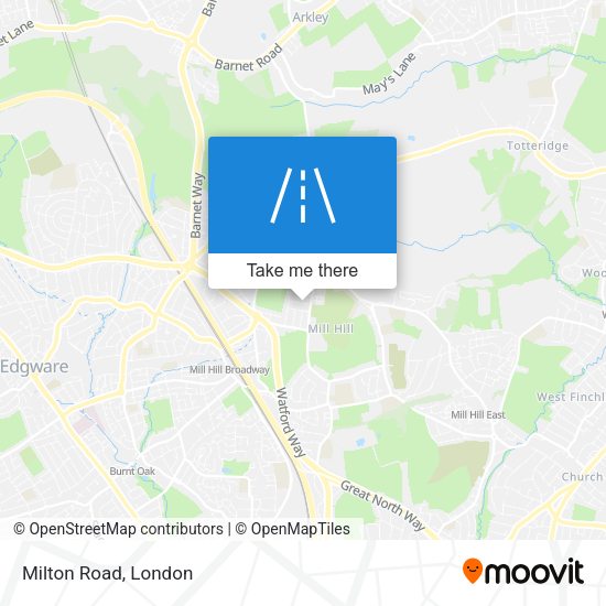 Milton Road map