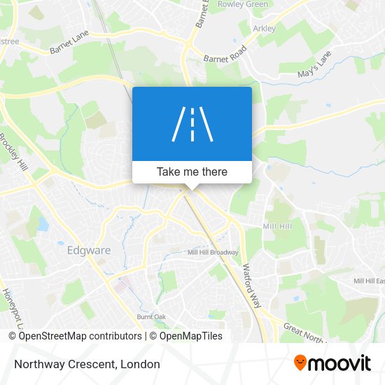 Northway Crescent map