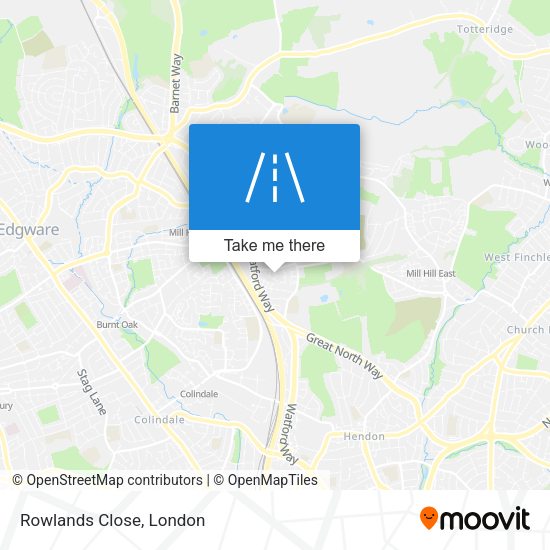 Rowlands Close map
