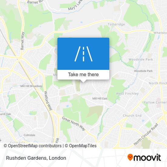 Rushden Gardens map