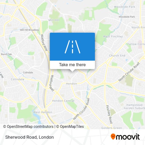 Sherwood Road map