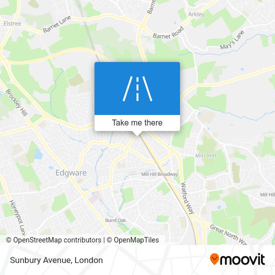 Sunbury Avenue map