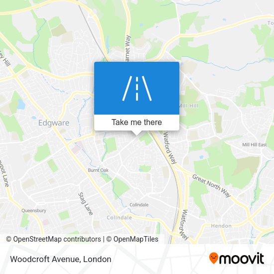 Woodcroft Avenue map