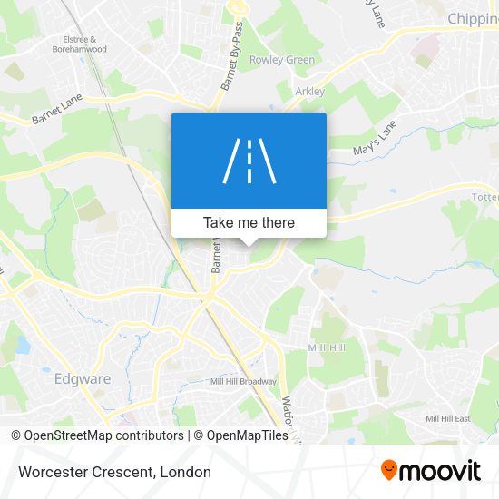 Worcester Crescent map