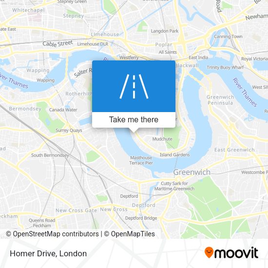 Homer Drive map