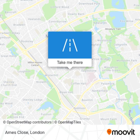 Ames Close map