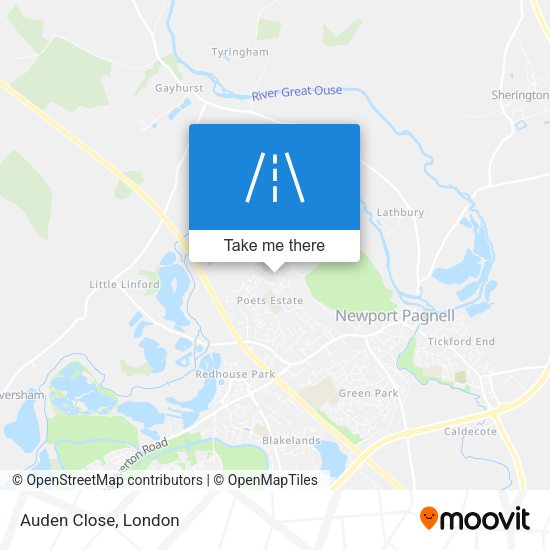Auden Close map
