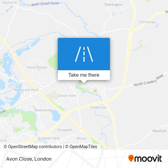 Avon Close map