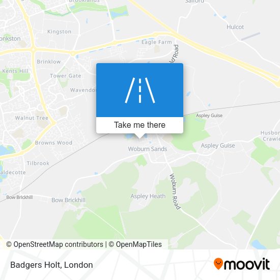 Badgers Holt map