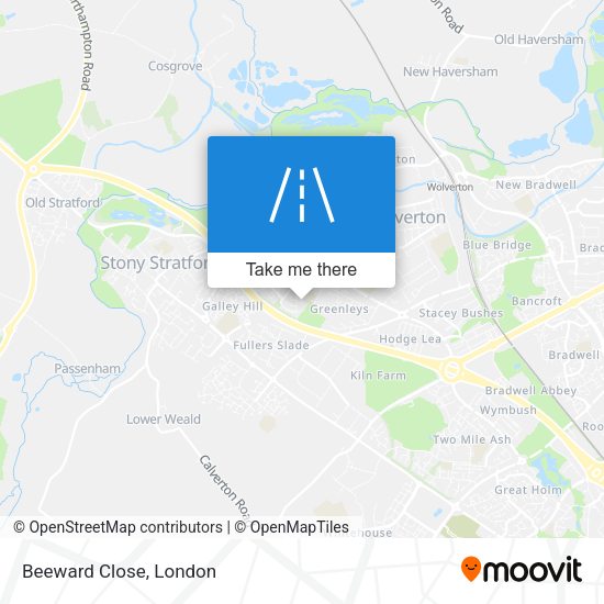 Beeward Close map