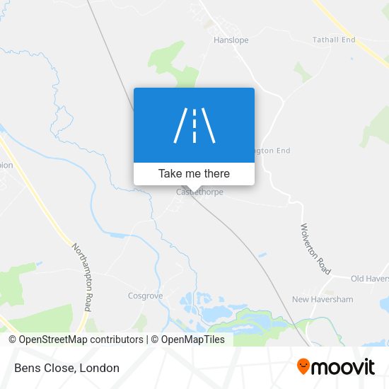Bens Close map