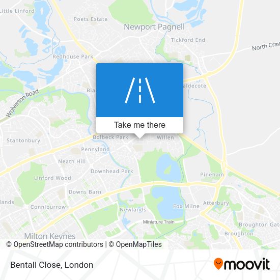 Bentall Close map