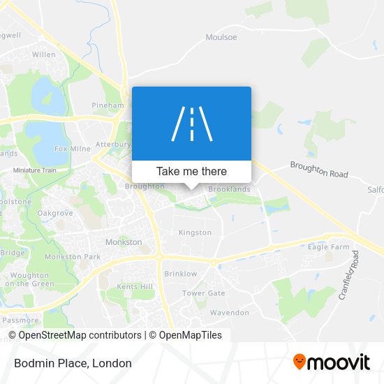 Bodmin Place map